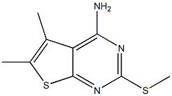 4-Amino-2-methylthio-5,6-dimethylthieno[2,3-d]pyrimidine 结构式