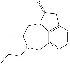 1,2,3,4-Tetrahydro-3-methyl-2-propylpyrrolo[3,2,1-jk][1,4]benzodiazepin-6(7H)-one 结构式