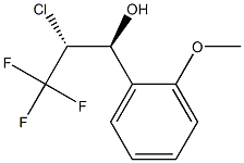 (1S,2R)-2-Chloro-3,3,3-trifluoro-1-(2-methoxyphenyl)-1-propanol 结构式