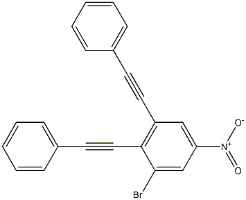 1-Bromo-2,3-bis(phenylethynyl)-5-nitrobenzene 结构式