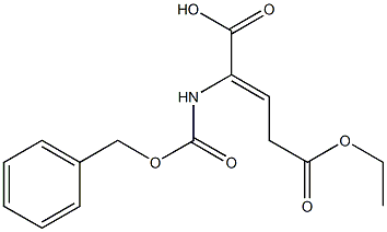 2-[[(Benzyloxy)carbonyl]amino]-2-pentenedioic acid 5-ethyl ester 结构式