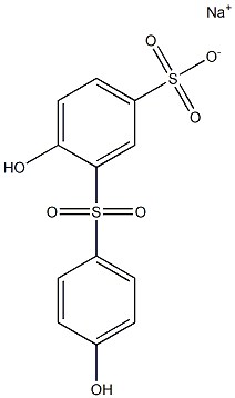 3-(4-Hydroxyphenylsulfonyl)-4-hydroxybenzenesulfonic acid sodium salt 结构式