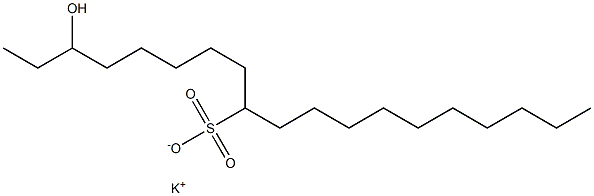 3-Hydroxynonadecane-9-sulfonic acid potassium salt 结构式