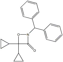 4,4-Dicyclopropyl-2-(diphenylmethyl)-1,2-oxazetidin-3-one 结构式