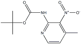 (4-Methyl-3-nitro-pyridin-2-yl)-carbamic acid tert-butyl ester 结构式