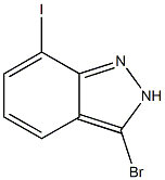 3-Bromo-7-iodo-2H-indazole 结构式