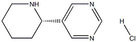 (S)-5-(piperidin-2-yl)pyrimidine hydrochloride 结构式