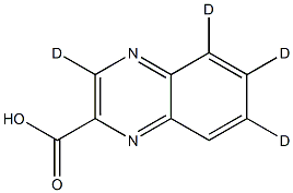 2-QUINOXALINECARBOXYLIC ACID-D4 结构式