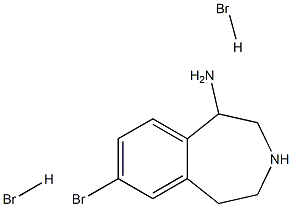 7-bromo-2,3,4,5-tetrahydro-1H-benzo[d]azepin-1-amine dihydrobromide 结构式