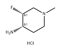 (3R,4S)-3-氟-1-甲基哌啶-4-胺二盐酸盐 结构式