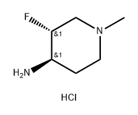(3R,4R)-3-氟-1-甲基哌啶-4-胺二盐酸盐 结构式