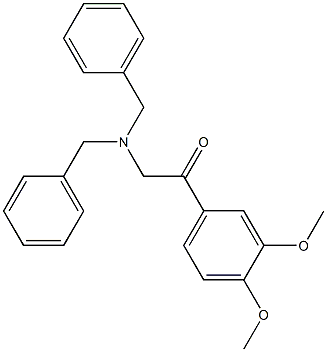 2-[Bis(phenylmethyl)amino]-1-(3,4-dimethoxyphenyl)-ethanone 结构式