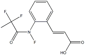 2-TRIFLUOROMETHYL-ACETAMIDOCINNAMIC ACID 结构式
