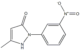 1-(3'-硝基)苯基-3甲基-5-吡唑啉酮 结构式
