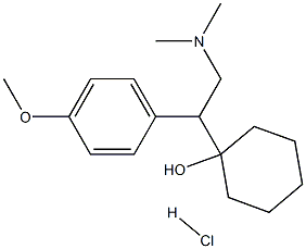 N,N-二甲基-2-对-甲氧基苯基-2-(1-羟基环己基)乙胺盐酸盐 结构式