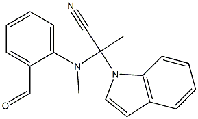 对[N-甲基-N-(Β-氰乙基)]氨基苯甲醛 结构式