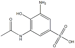 6-乙酰氨基-2-氨基苯酚-4-磺酸 结构式