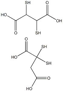 二巯基丁二酸(2,3-二巯基丁二酸) 结构式