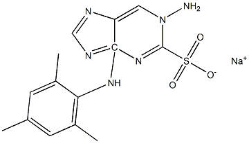1-氨基-4-均三甲苯胺基蒽醌-2-磺酸钠 结构式