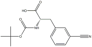 BOC-D-3-氰基苯丙氨酸 结构式