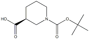 (S)-1-叔丁氧羰基-3-哌啶甲酸 结构式