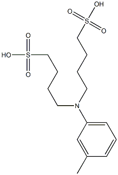 N,N-双(4-磺丁基)-3-甲基苯胺 结构式