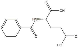 N-苯甲酰-L-谷氨酸 结构式