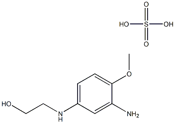 2-氨基-4-[N-(2-羟乙基)-氨基]苯甲醚硫酸盐 结构式
