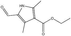 2,4-二甲基吡咯-3-羧酸乙酯-5-甲醛 结构式