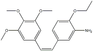 (Z)-3,4,5-三甲氧基-4',-乙氧基-3'-氨基二苯乙烯 结构式