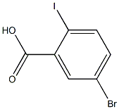 2-碘-5-溴苯甲酸 结构式