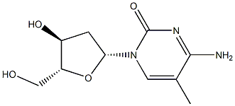 5 - 甲基-2'-脱氧胞嘧啶核苷 结构式