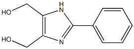2-苯基-4,5-二羟甲基咪唑 结构式