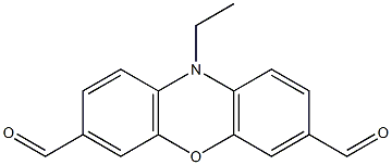 10-Ethyl-3,7-diformyl-phenoxazine 结构式