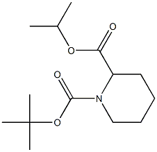 1-叔丁氧羰基-2-哌啶甲酸甲(乙)酯 结构式
