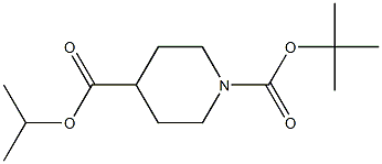 1-叔丁氧羰基-4-哌啶甲酸甲(乙)酯 结构式