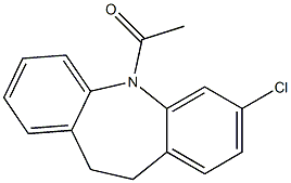 5-acetyl-7-chloro-10,11-dihydrodibenz(b,f)azepine 结构式