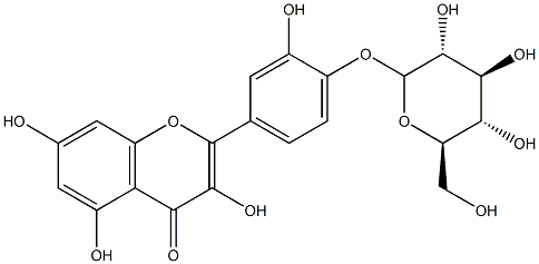 quercetin 4'-O-glucopyranoside 结构式