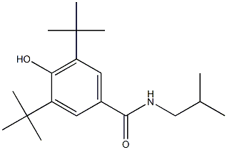 3,5-di-tert-butyl-4-hydroxy-N-isobutylbenzamide 结构式