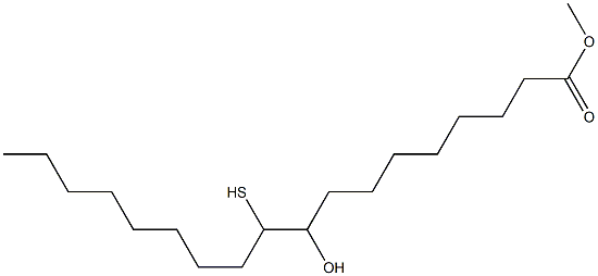 methyl-9-hydroxy-10-mercaptostearate 结构式