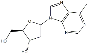 9-(2-deoxy-erythro-pentofuranosyl)-6-methylpurine 结构式