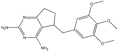 2,4-diamino-5-(3,4,5-trimethoxybenzyl)-6,7-dihydro-5H-cyclopenta(d)pyrimidine 结构式