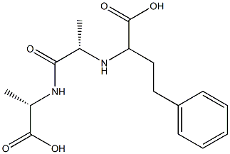 N-(1-carboxy-3-phenylpropyl)-alanylalanine 结构式