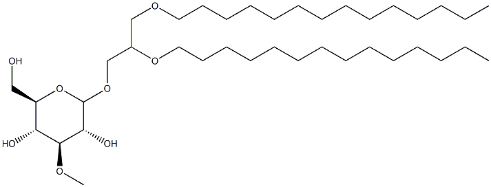 1,2-di-O-tetradecyl-3-O-(3-O-methylglucopyranosyl)glycerol 结构式