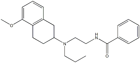5-methoxy-2-(N-(2-benzamidoethyl)-N-n-propylamino)tetralin 结构式