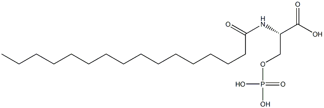 N-palmitoylserine phosphoric acid 结构式