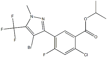 5-(4-bromo-1-methyl-5-(trifluoromethyl)-1H-pyrazol-3-yl)-2-chloro-4-fluorobenzoic acid isopropyl ester 结构式