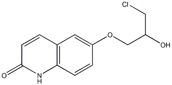 6-(3-CHLORO-2-HYDROXYPROPOXY)-1,2-DIHYDROQUINOLINE-2-ONE 结构式