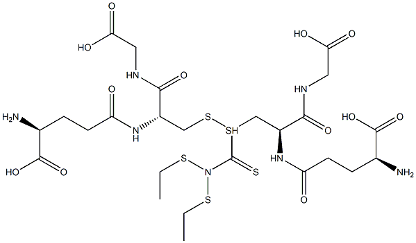 S-(N,N-DIETHYLDITHIOCARBAMOYL)-L-GLUTATHIONE 结构式