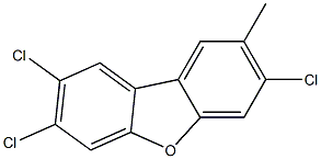 8-METHYL-2,3,7-TRICHLORODIBENZOFURAN 结构式